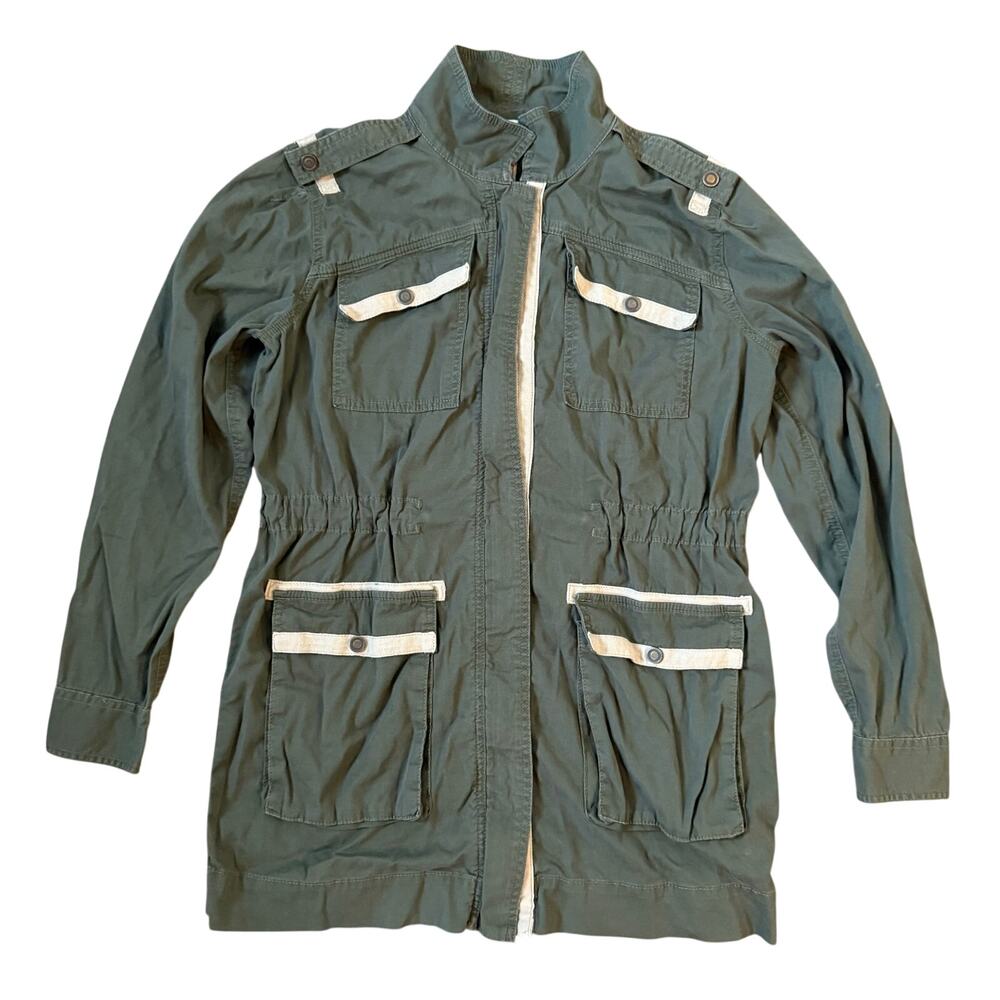 Cabi Women's Green Utility #722 Jacket Full Zip Anorak Coat SZ Small